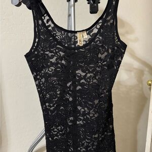 BKE Elegant Black Lace Top